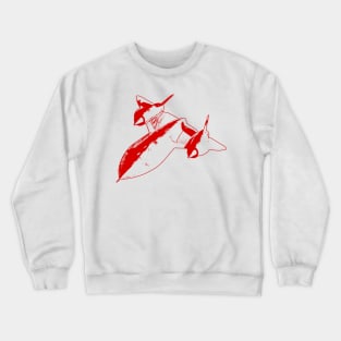 Lockheed SR-71 Blackbird - Red Design Crewneck Sweatshirt